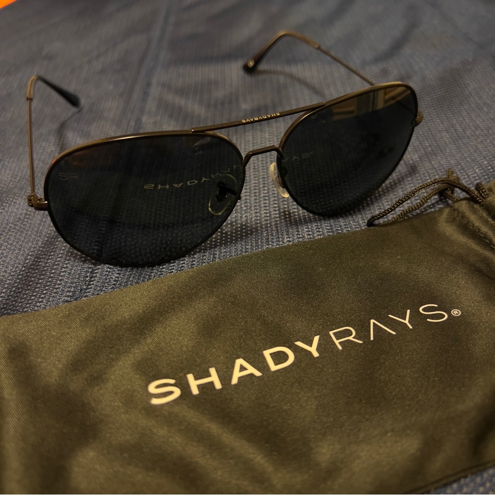 Shady Rays “Black Stealth” Aviator Polarized Sunglasses